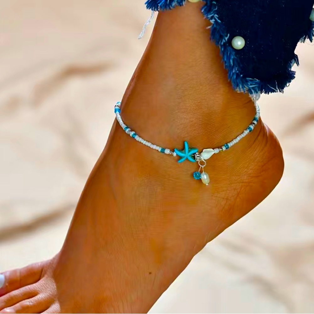 Turquoise Bead Anklet